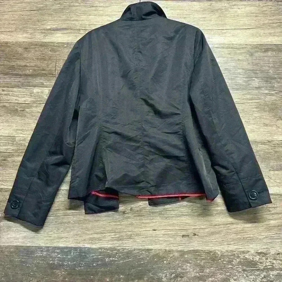 Talbots Black Blazer Jacket with red accents Women Size Large - Picture 2 of 4